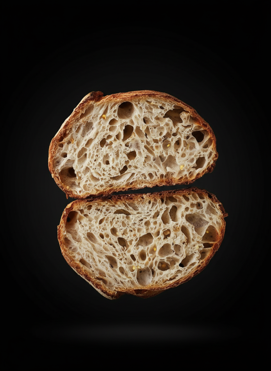 Pane a lievito madre tagliato con alveolatura naturale - C'e Pizza per Te